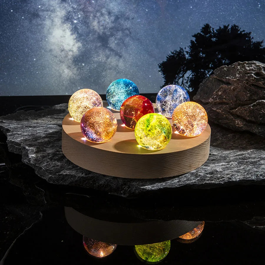Fantasy Colorful Glass Star Ball