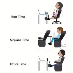 Airplane Footrest With Adjustable Strap