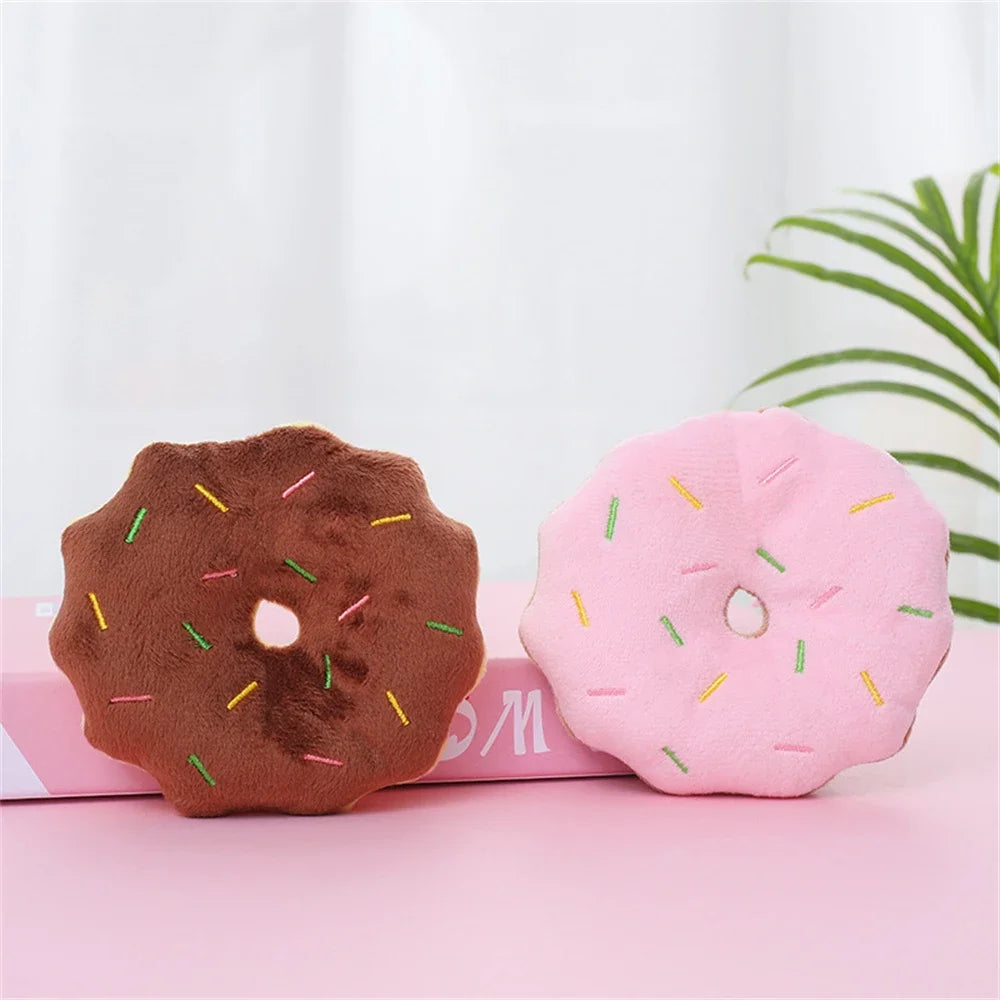 Soft Donuts Plush Dog Toy