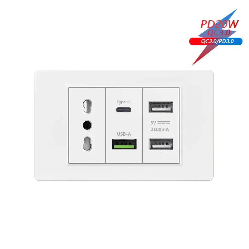 USB Smart Wall Socket
