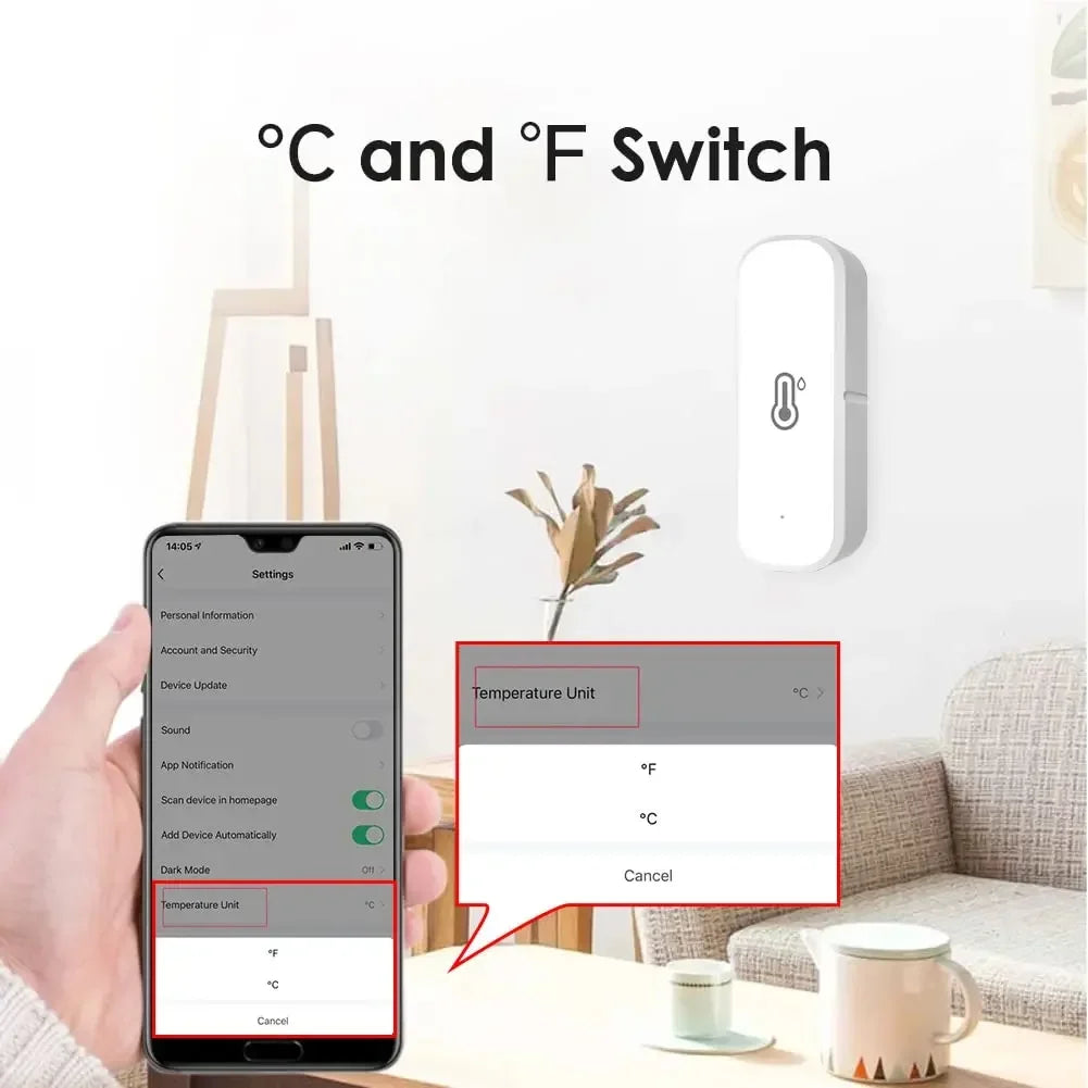 Smart WIFI Temperature Humidity Sensor