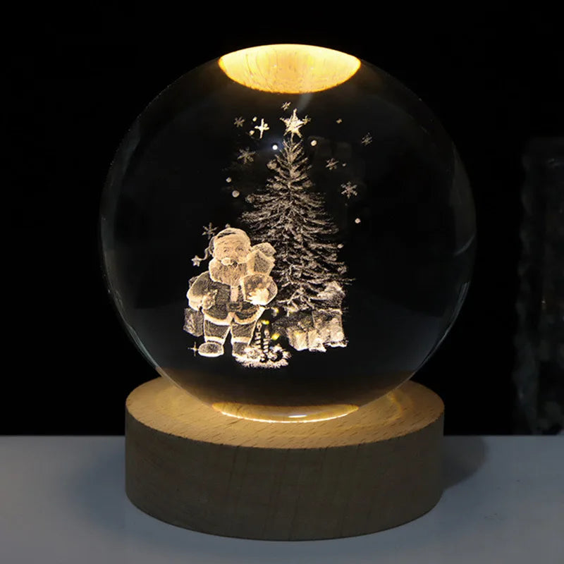 USB  Crystal Ball Table Lamp