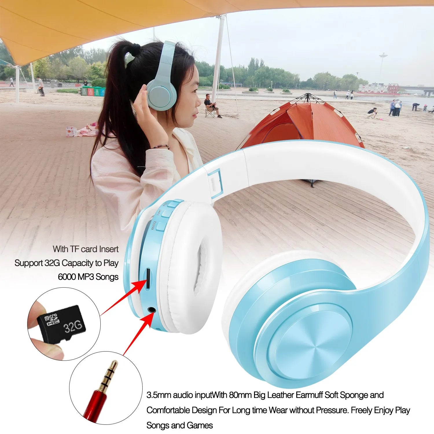 Stereo  Mp3 Bluetooth Headset