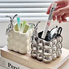 Decorative ceramic storage bowl
