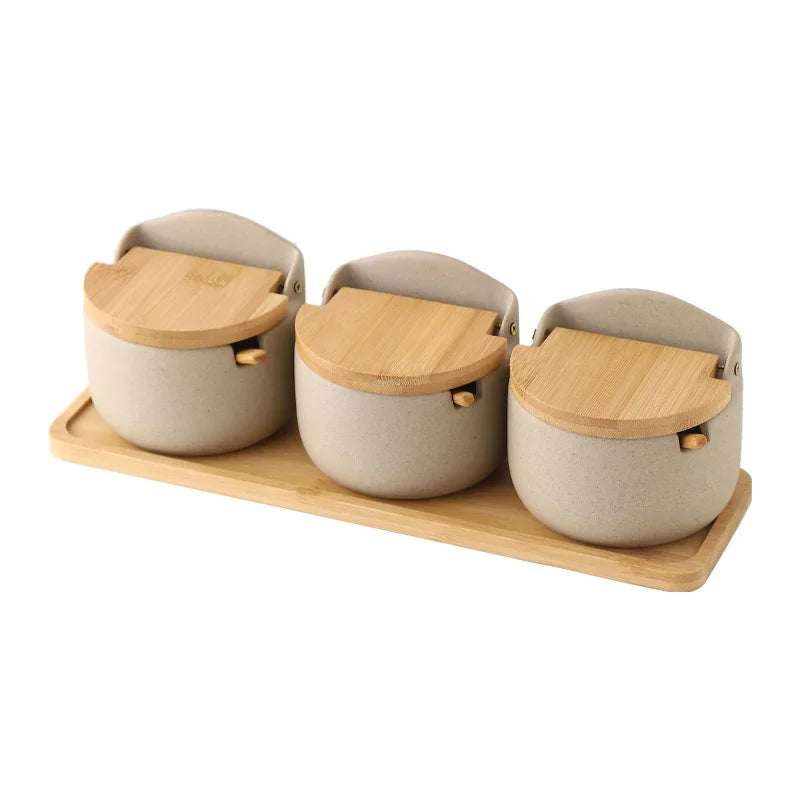 Japanese Style Ceramic Seasoning Jar