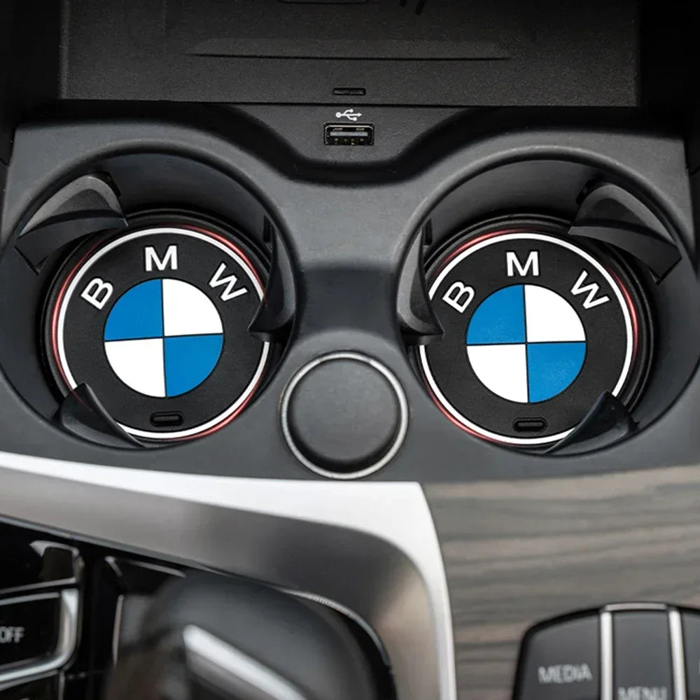 2PCS Car Cup Mat FOR BMW