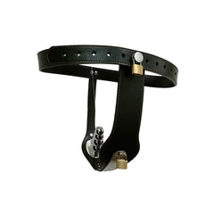 T-Shaped Leather Chastity Belt