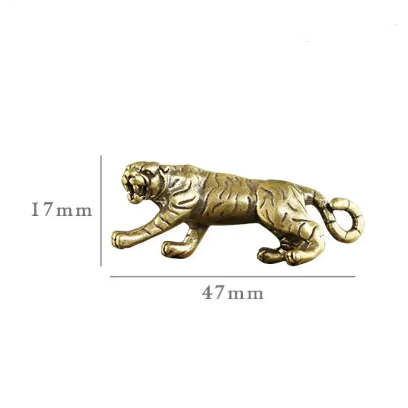 Antique Copper Tiger King Figurines