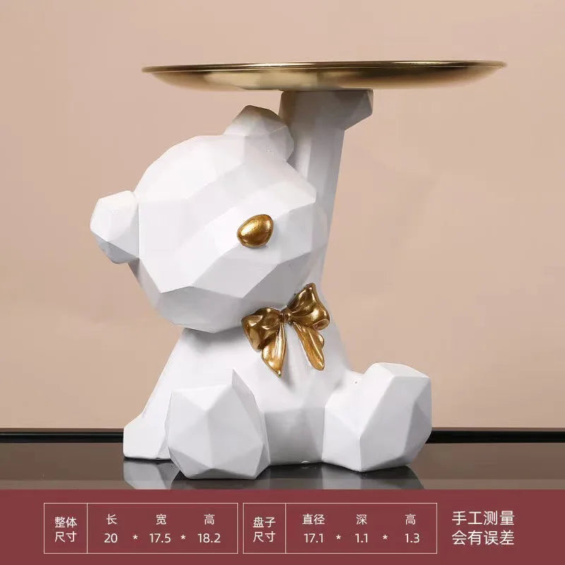Resin Geometric Bear