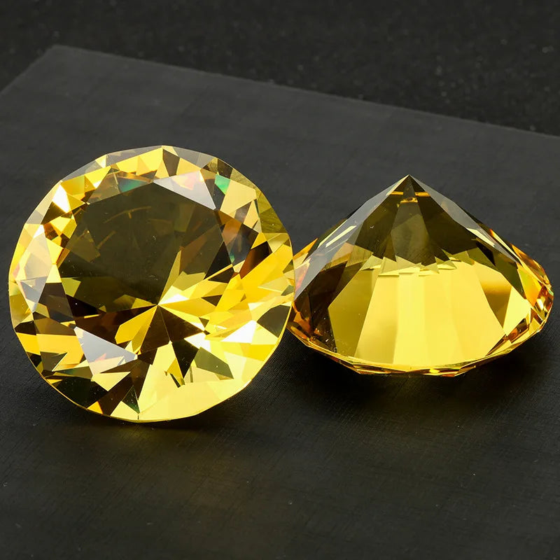Crystal Diamond Shaped Paperweight