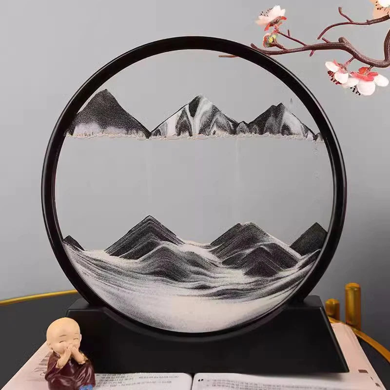3D Hourglass  Moving Sand Art
