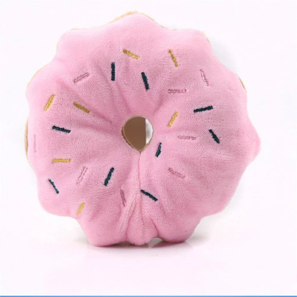 Soft Donuts Plush Dog Toy