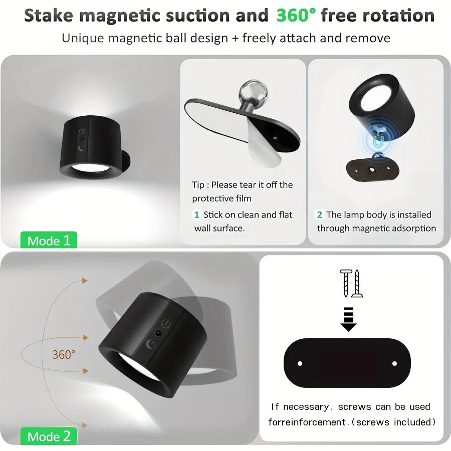 Magnetic LED Wall Lamp