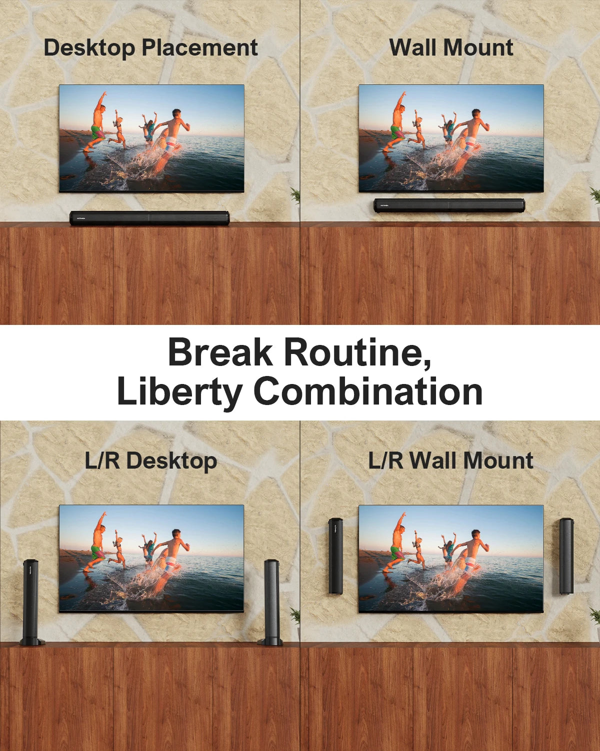 Detachable Bluetooth 5.3 Soundbar for TV
