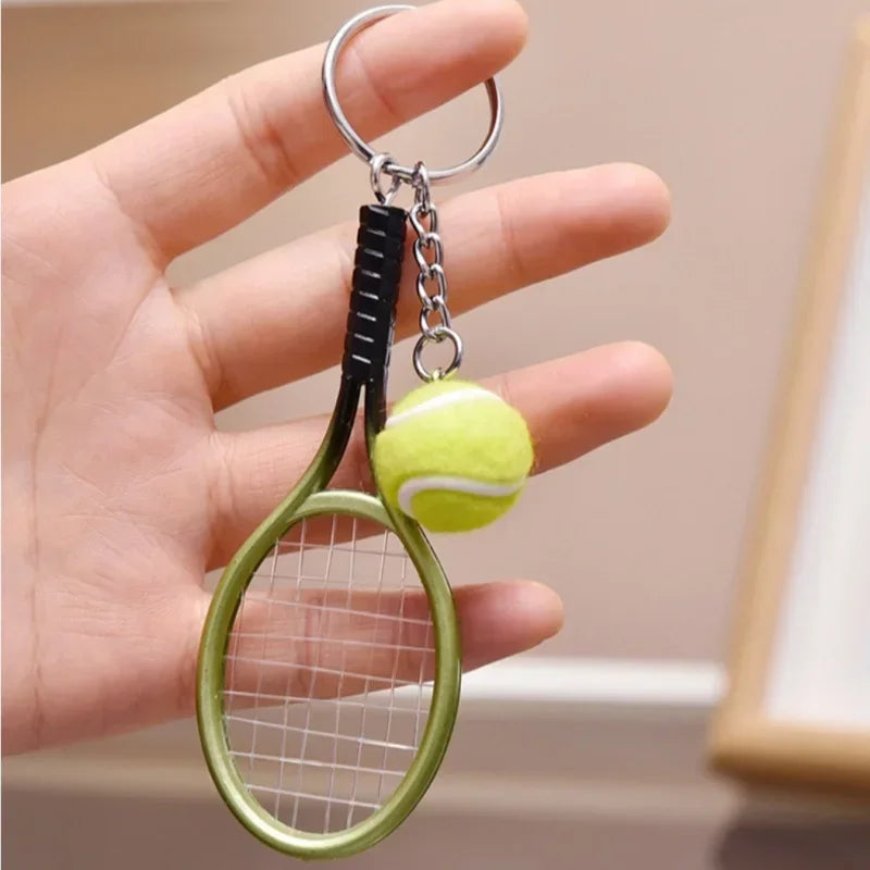 Mini Tennis Racket Keychain