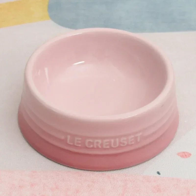 Ceramic colored cat bowl