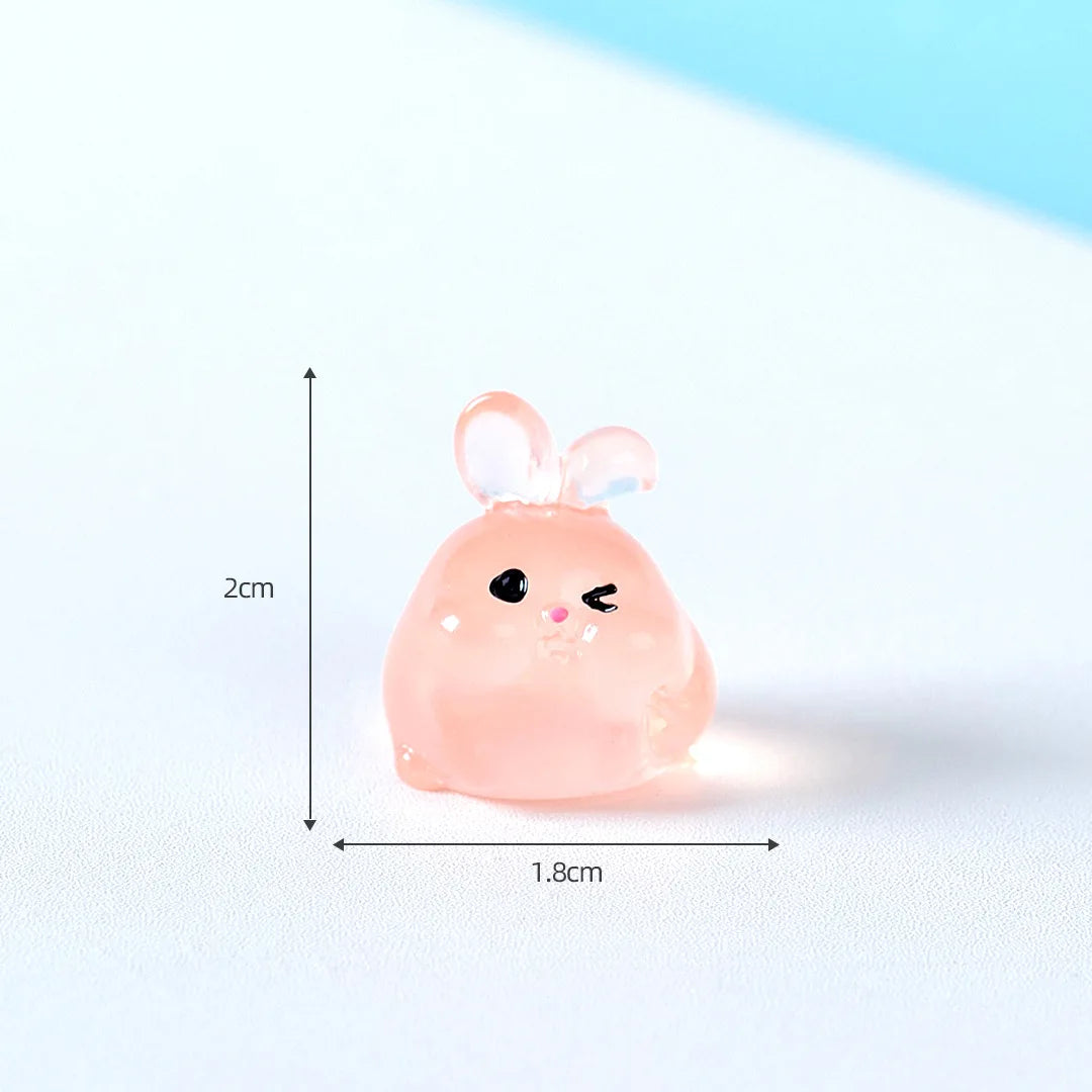 6PCS Luminous Rabbits Resin