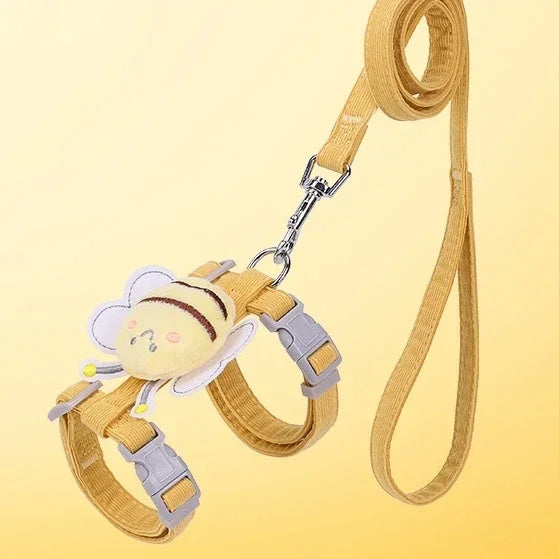 Cat Harness Leash Collar Set