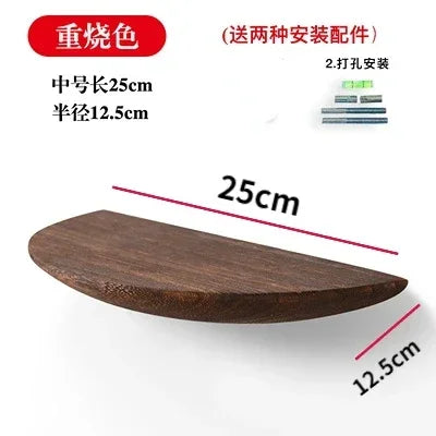 Semicircle Wooden Wall Shelf