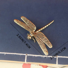 Vintage Brass Dragonfly Figurine