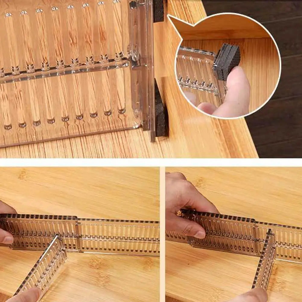 2Pcs Adjustable Drawer
