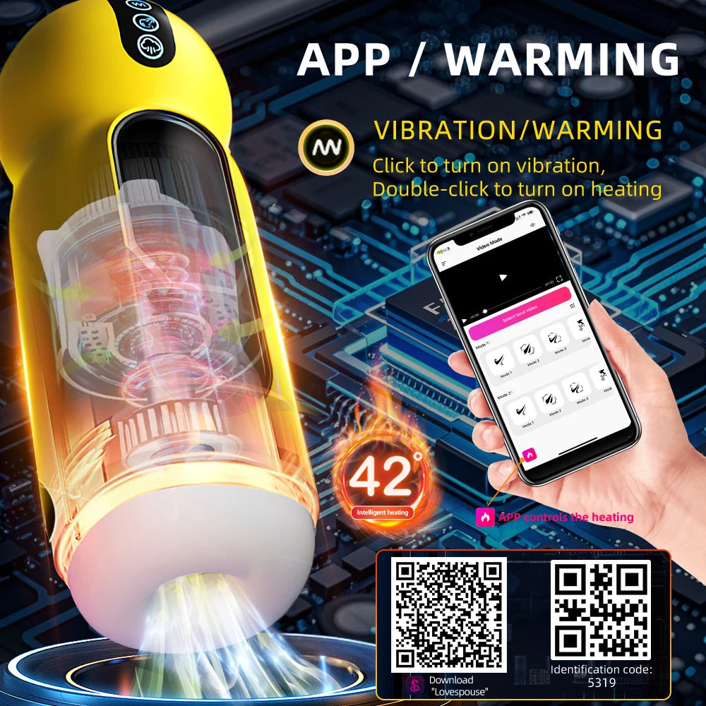 Automatic Heating Male Sucking Masturbator
