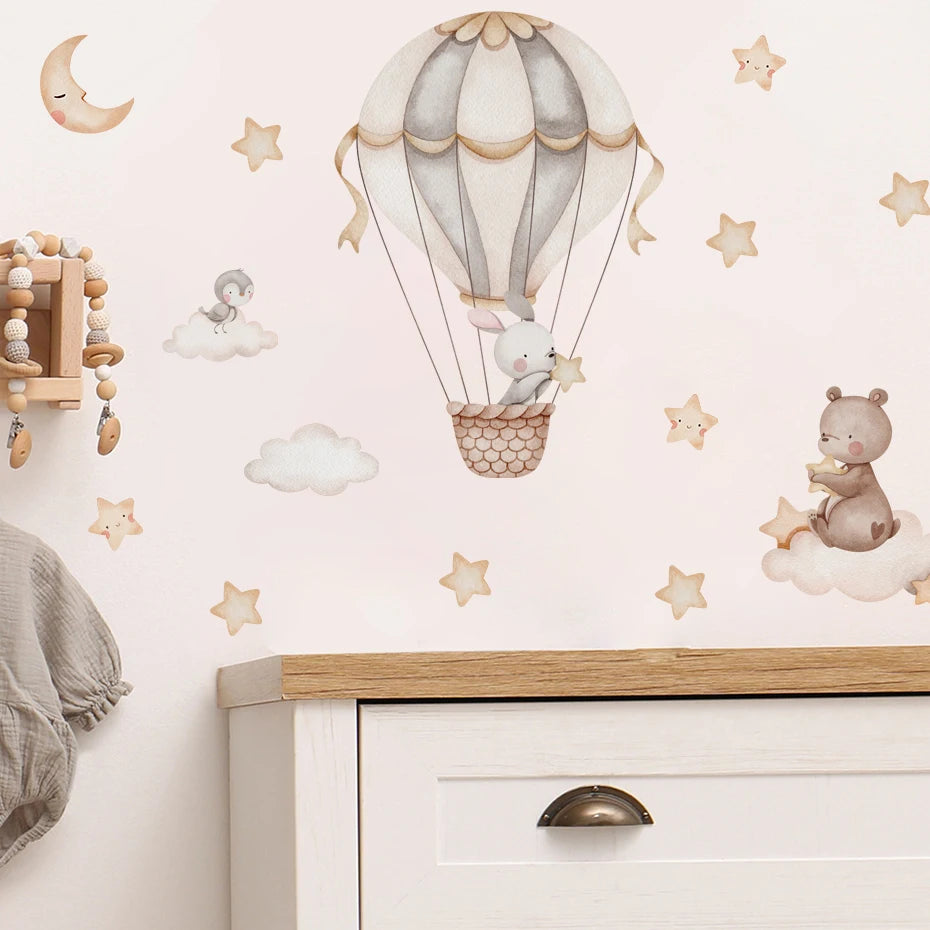 Animals Bear Rabbits Wall Stickers