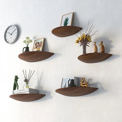 Semicircle Wooden Wall Shelf
