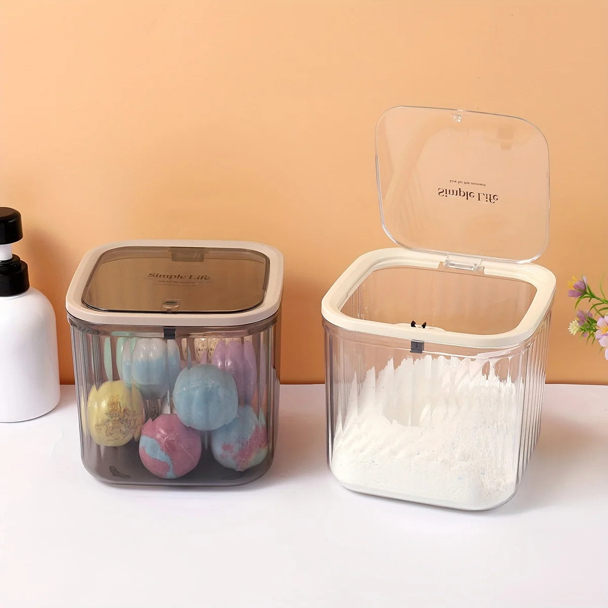 Set of High Capacity Plastic Jars