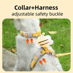 Cat Harness Leash Collar Set