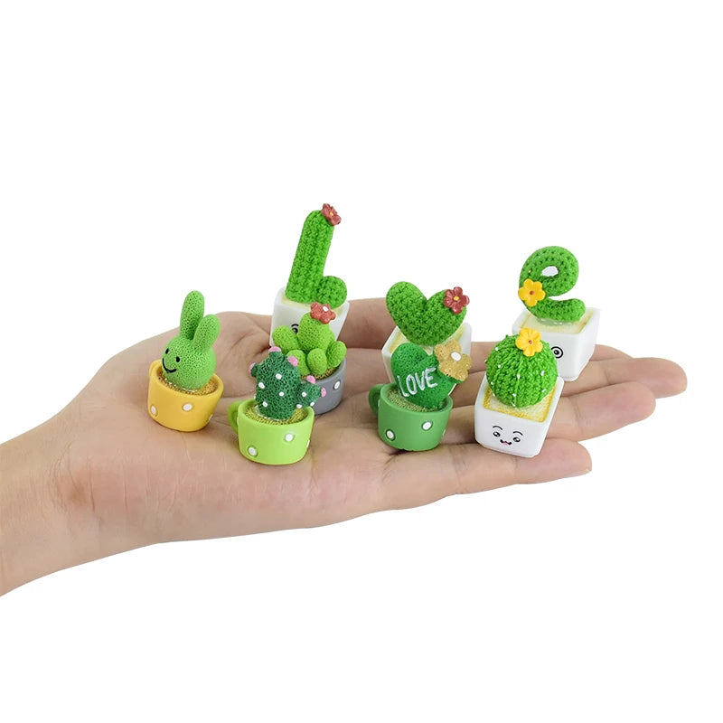 4Pcs/set Resin Succulent Cactus
