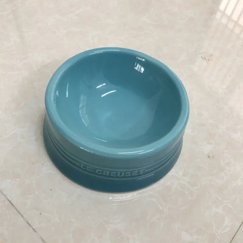 Ceramic colored cat bowl