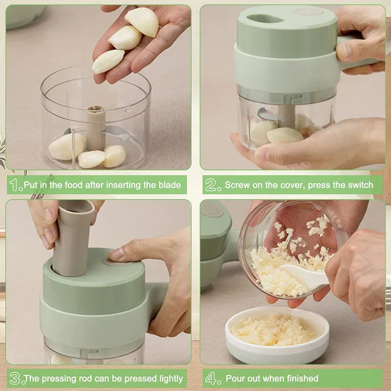 4 in 1 Handheld Electric Vegetable Cutter