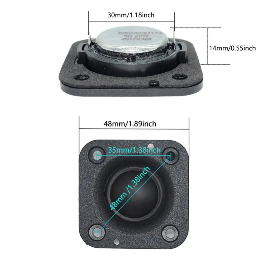 2Pcs/lot   Square Audio Speaker