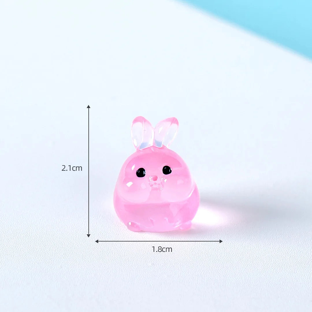 6PCS Luminous Rabbits Resin