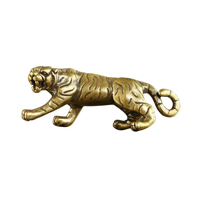 Antique Copper Tiger King Figurines