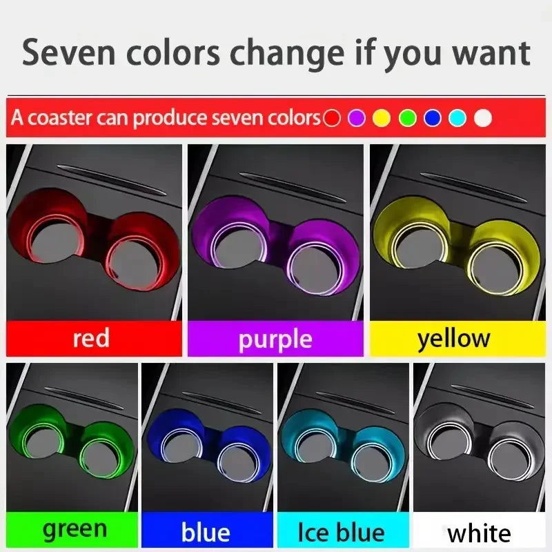 7 Colors  Cup Holder LED Light