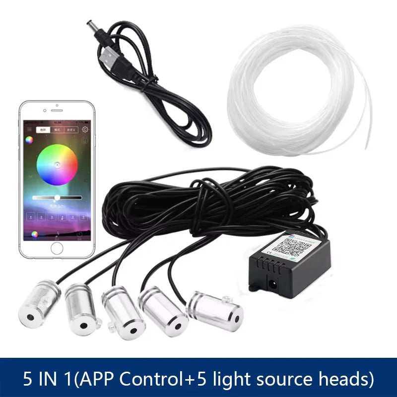 6 in 1 Led Car Interior  Strips Light