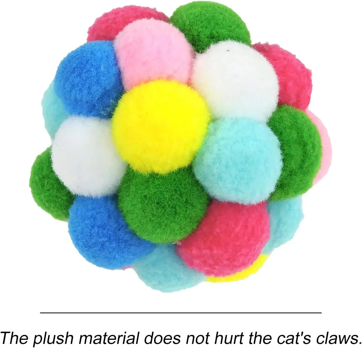 3/60pcs Cat Toys Balls with Bells