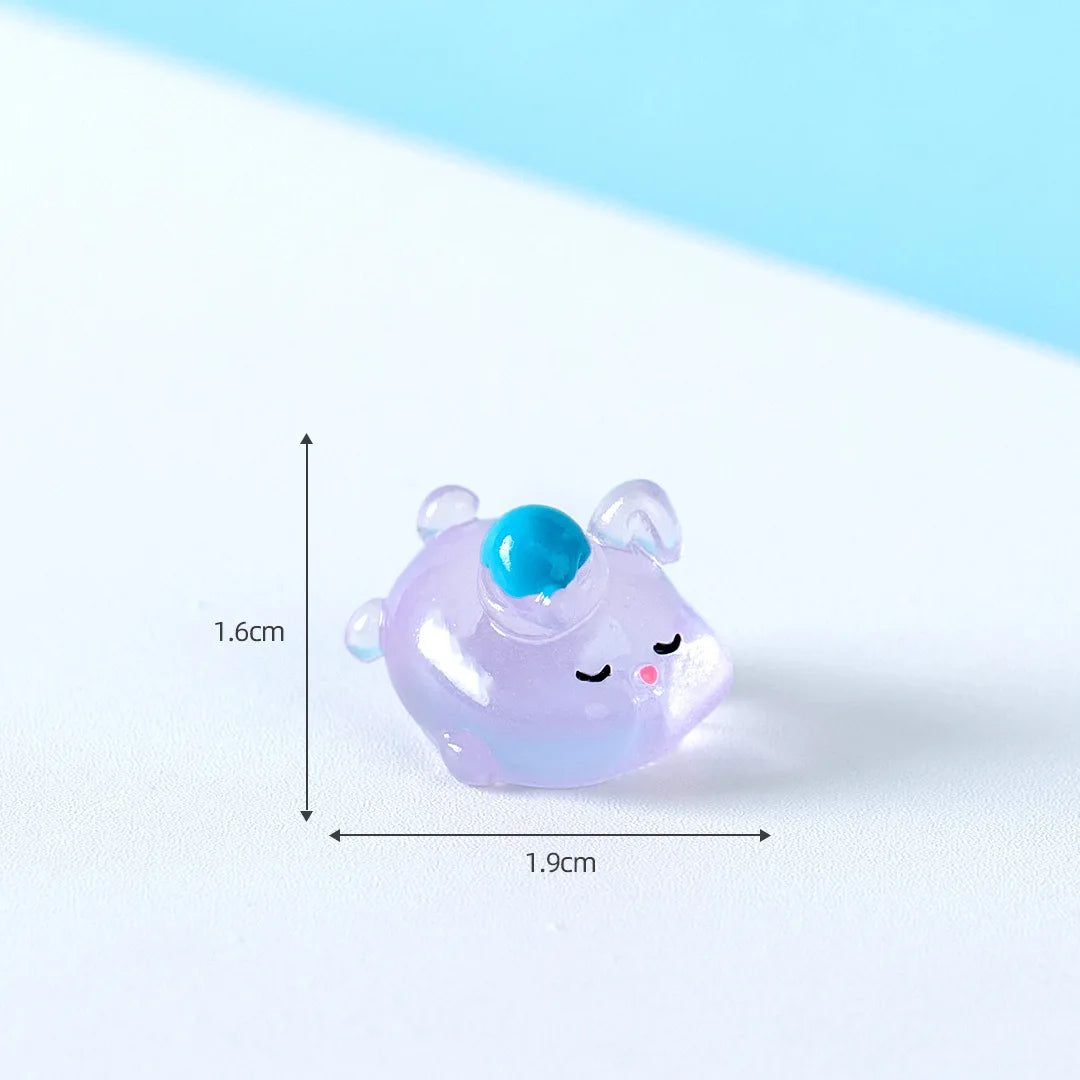 6PCS Luminous Rabbits Resin