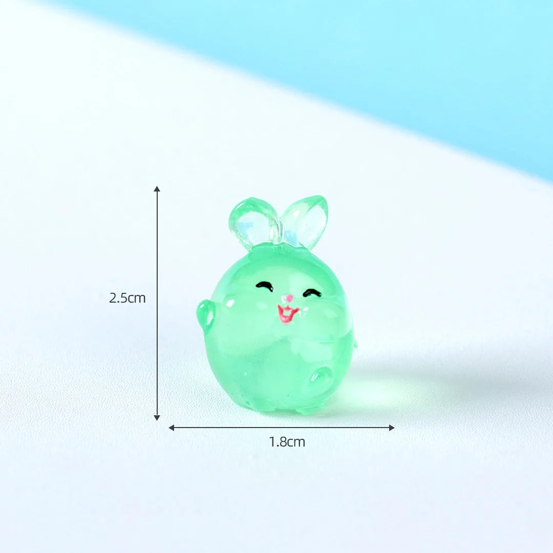 6PCS Luminous Rabbits Resin