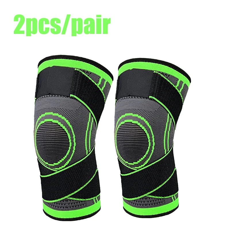 Knee Compression Sleeve with Adjustable Straps for Running Working Out and Sports Wearing Hiking Soccer Basketball Running Sport