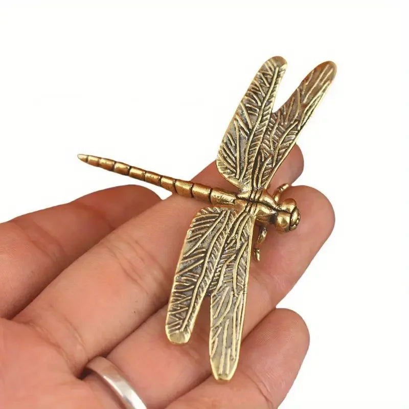 Vintage Brass Dragonfly Figurine
