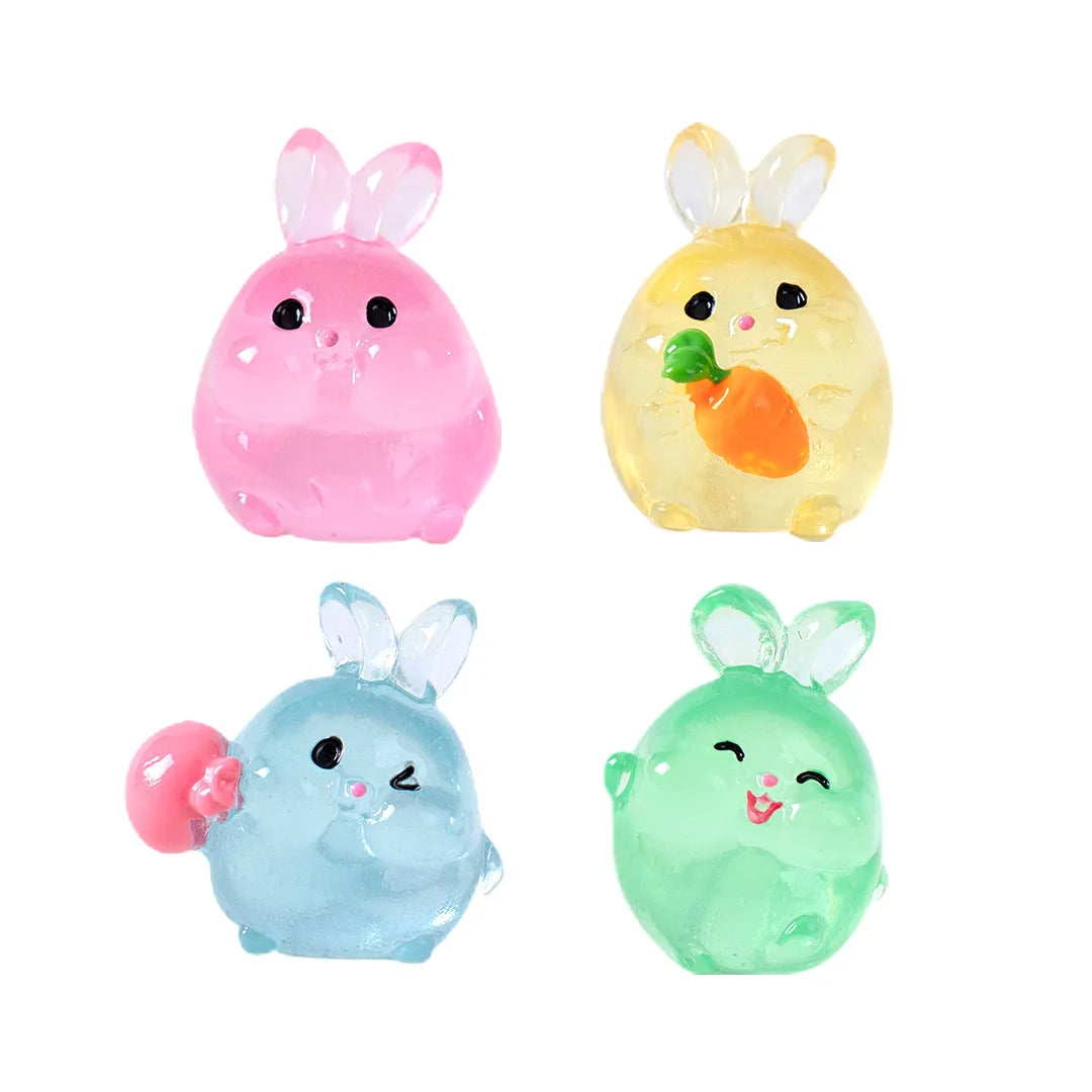 6PCS Luminous Rabbits Resin