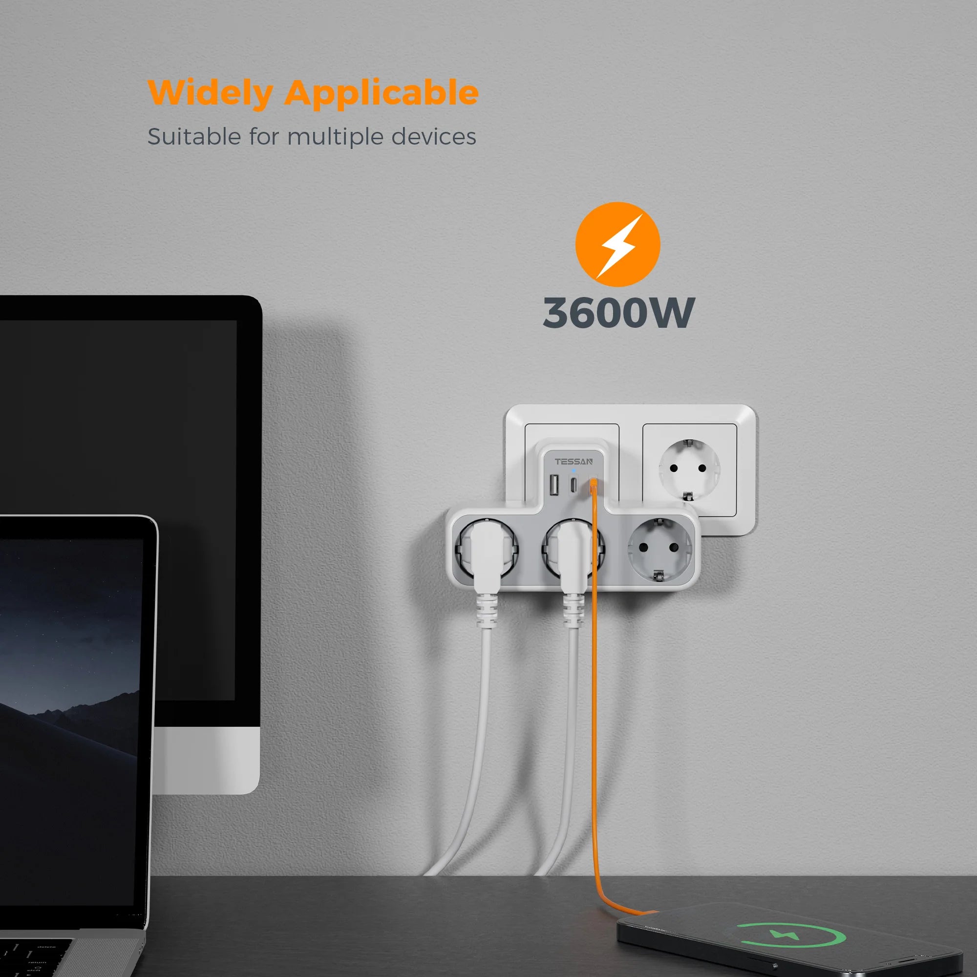 3 Way Wall Socket