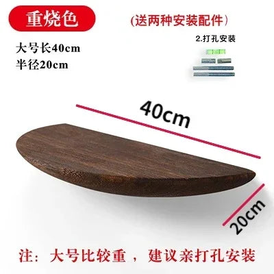 Semicircle Wooden Wall Shelf